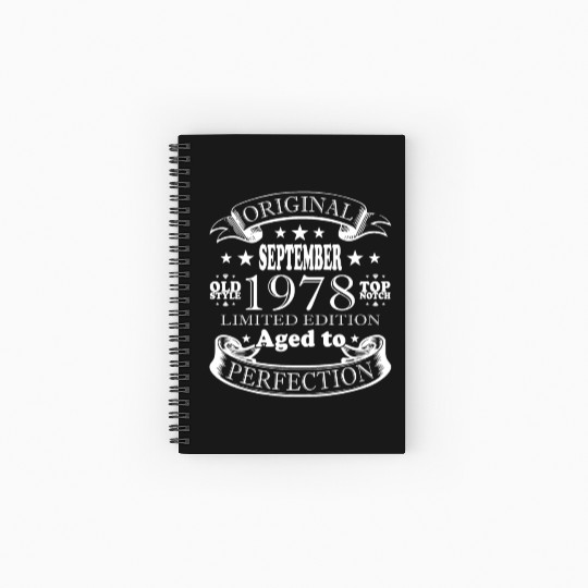september 1978 Anniversary september 1978 septembe Spiral Notebooks   Ruled Line