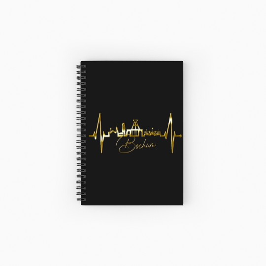 Bochum Skyline Heartbeat Ruhrpott Germany Lover Spiral Notebooks   Ruled Line