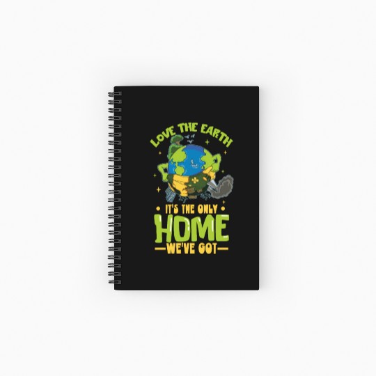 Climate Change Environmental Earth Day Planet Spiral Notebooks   Ruled Line