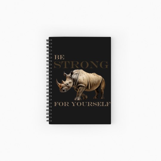 rhinoceros side view Spiral Notebooks   Ruled Line