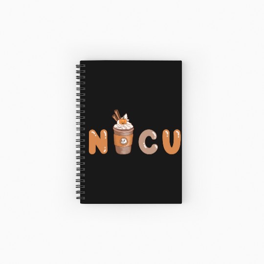 Cute NICU Coffee Halloween design Spiral Notebooks   Ruled Line
