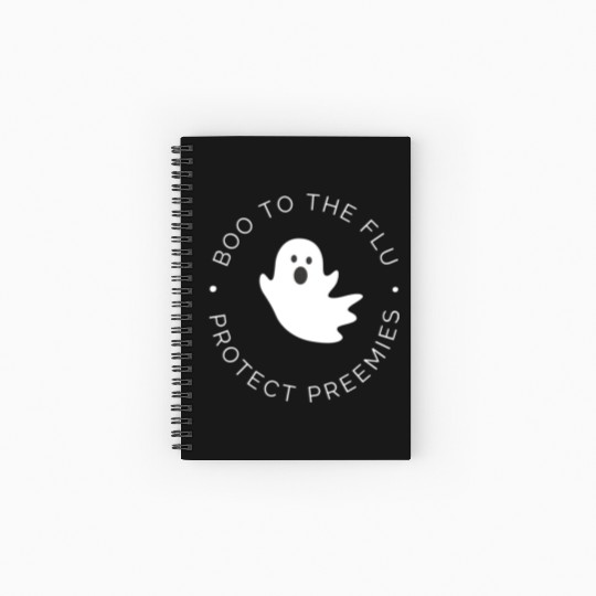 NICU Halloween | Boo to the flu | Protect Preemies Spiral Notebooks   Ruled Line