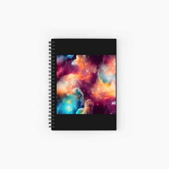 Galaxy nebula abstract design Spiral Notebooks   Ruled Line