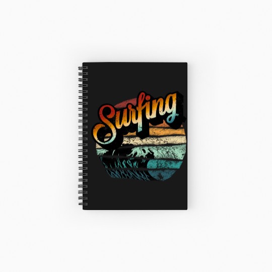 Summer Surfing Spiral Notebooks   Ruled Line