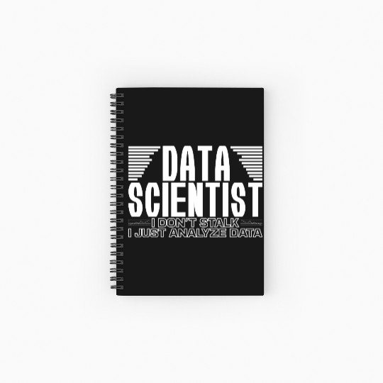 Data Analyst Joke Science Statistical Modeling Big Spiral Notebooks   Ruled Line