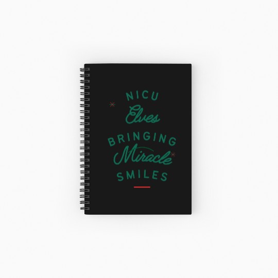 Cute NICU Christmas design Spiral Notebooks   Ruled Line
