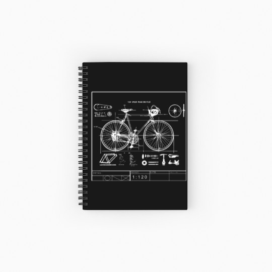 Cycling Cyclist Spiral Notebooks   Ruled Line