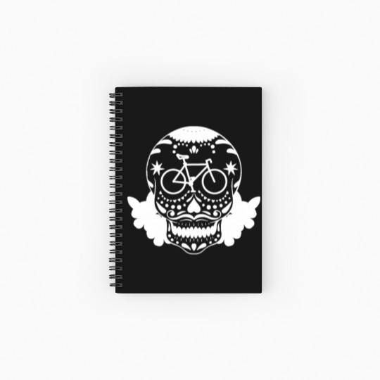 Cycling Cyclist Skull Spiral Notebooks   Ruled Line
