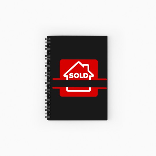 Sold red house red image Spiral Notebooks   Ruled Line