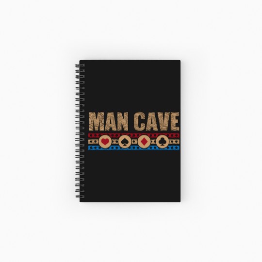 Cribbage Man Cave Loves Board Game Tournament Spiral Notebooks   Ruled Line