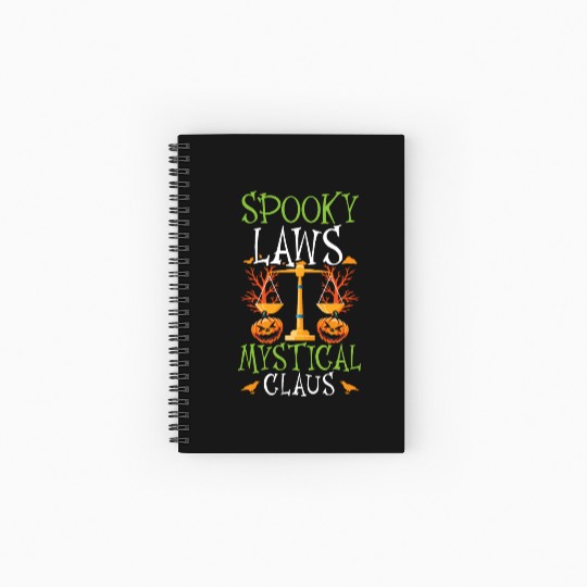 Spooky Laws Mystical Clause Scary Lawyer Halloween Spiral Notebooks   Ruled Line