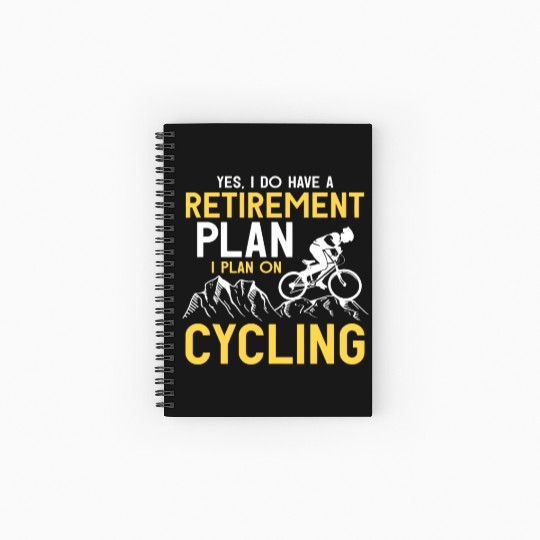 Retirement Plan Bicycle Cycling Spiral Notebooks   Ruled Line