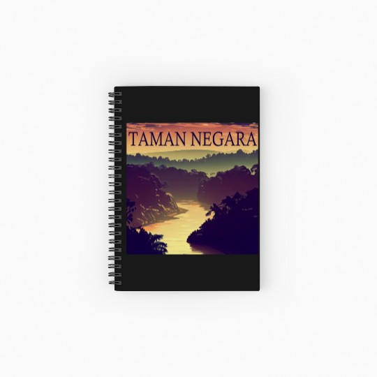 Malaysia Taman Negara National Park Sunset Warm Spiral Notebooks   Ruled Line