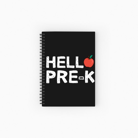 Hello Pre K Back To School Spiral Notebooks   Ruled Line