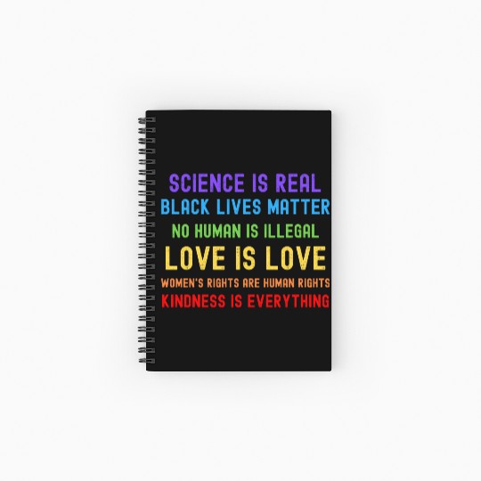 Science Is Real Black Lives Matter Spiral Notebooks   Ruled Line