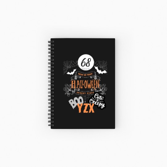 Halloween trick or treat spooky vibes Spiral Notebooks   Ruled Line