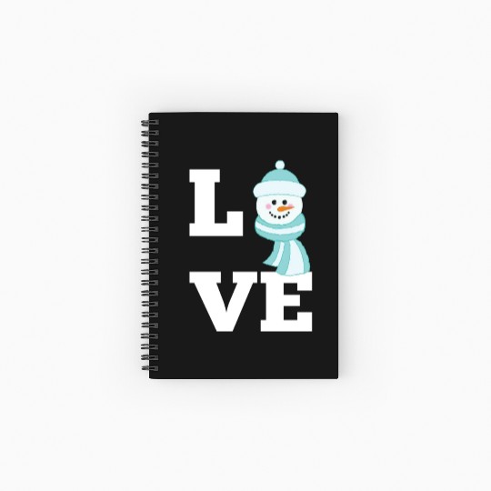 Love Snowman - Heartwarming Winter Apparel Spiral Notebooks   Ruled Line