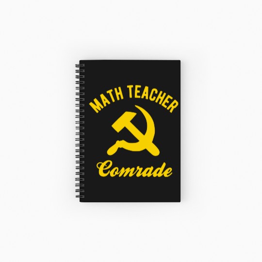 Communist Math Teacher Math Teacher Comrades Spiral Notebooks   Ruled Line