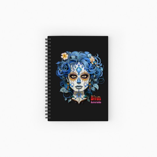 Day of the Dead Divas - Esmeralda Spiral Notebooks   Ruled Line