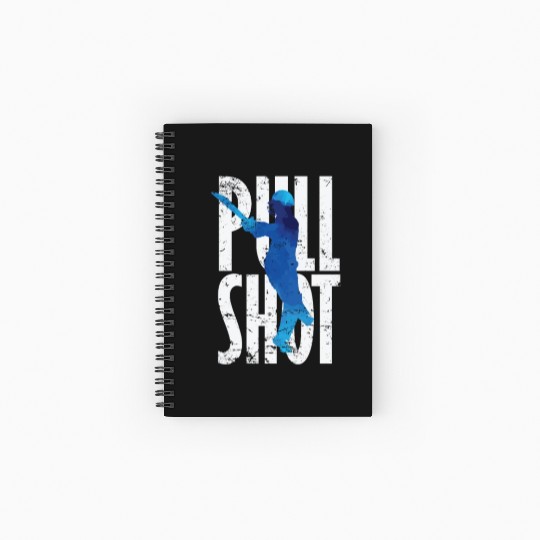 Cricket Pull Shot Sports Moment Spiral Notebooks   Ruled Line