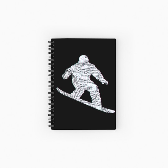 Snowboard Spiral Notebooks   Ruled Line Snowboarden Winter Park Snow