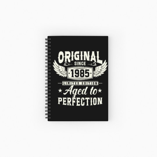 1985 Vintage Birthday Gift Spiral Notebooks   Ruled Line