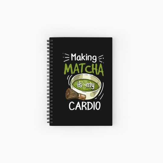 Green Tea Lover Japanese Matcha Latte Drink Matcha Spiral Notebooks   Ruled Line
