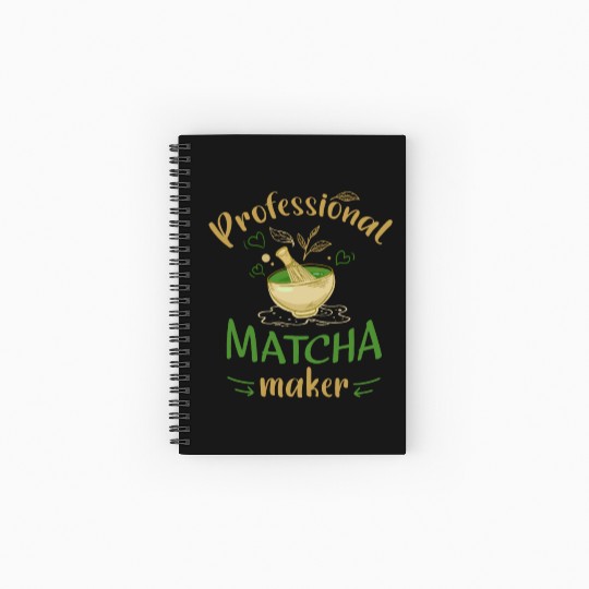 Green Tea Lover Japanese Matcha Latte Drink Matcha Spiral Notebooks   Ruled Line
