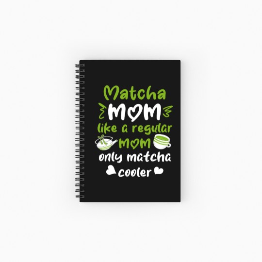 Green Tea Lover Japanese Matcha Latte Drink Matcha Spiral Notebooks   Ruled Line