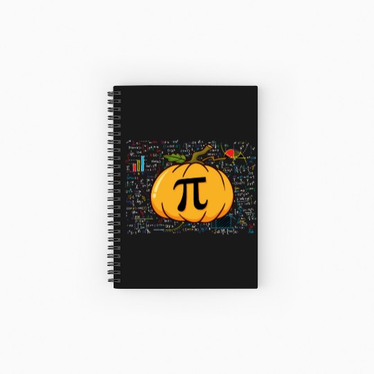 Pumpkin Pi Mathematics Halloween Thanksgiving Fall Spiral Notebooks   Ruled Line