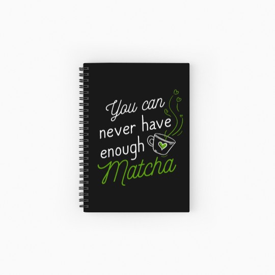 Green Tea Lover Japanese Matcha Latte Drink Matcha Spiral Notebooks   Ruled Line