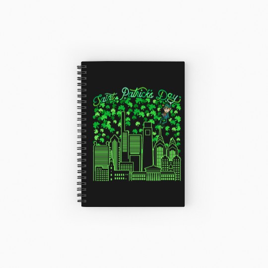 Saint Patrick's Day Philadelphia Pennsylvania Spiral Notebooks   Ruled Line