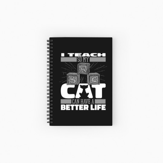 Daycare Teacher Cat Spiral Notebooks   Ruled Line