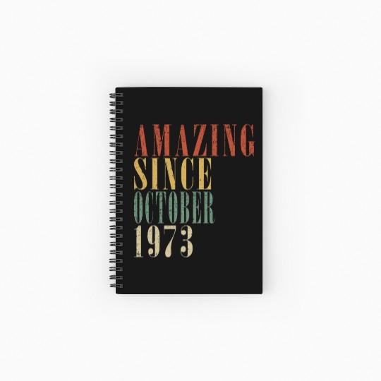 october 1973 Anniversary october 1973 october Spiral Notebooks   Ruled Line