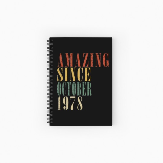 october 1978 Anniversary october 1978 october Spiral Notebooks   Ruled Line