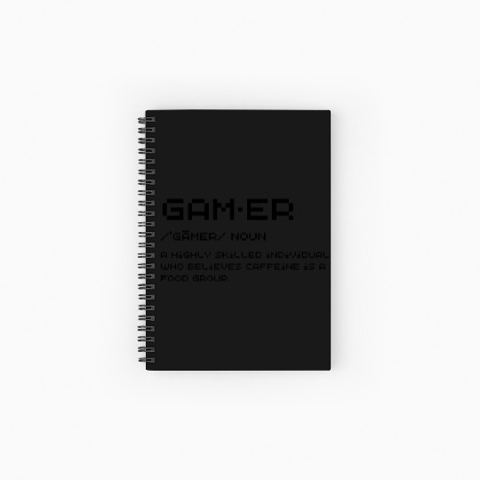 Funny Gamer Definition Spiral Notebooks   Ruled Line
