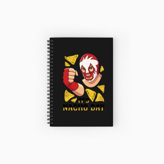 Mexican Wrestling Nacho Lucha Libre Mask Mexico Spiral Notebooks   Ruled Line