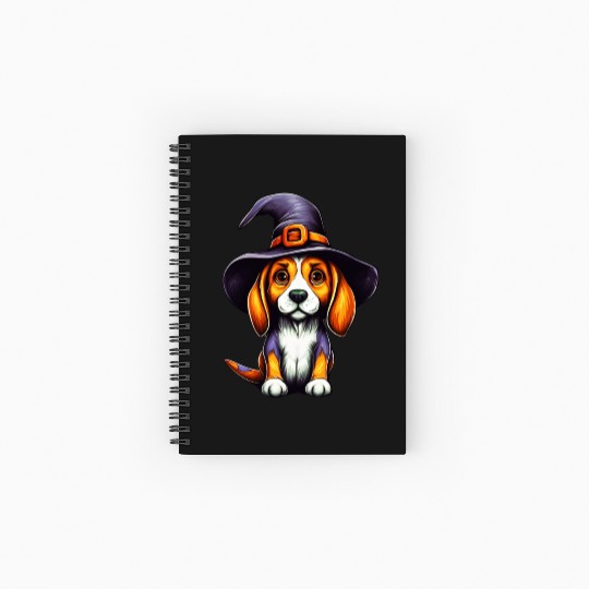 Cute beagle Dog: Dog Halloween Trick or Treat Spiral Notebooks   Ruled Line