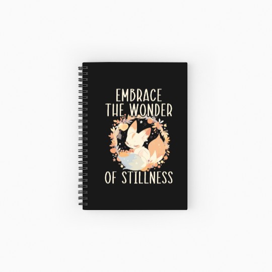 Sleeping Fox Sleepyhead Napping Sleep Fox Lover Spiral Notebooks   Ruled Line