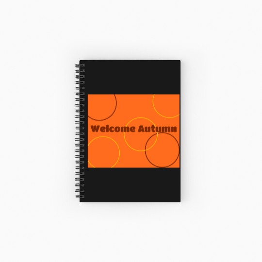 Autumn Seasonal Colors and Shapes Spiral Notebooks   Ruled Line