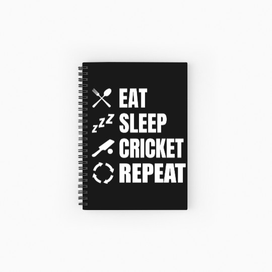 Cricket Player Daily Routine Spiral Notebooks   Ruled Line