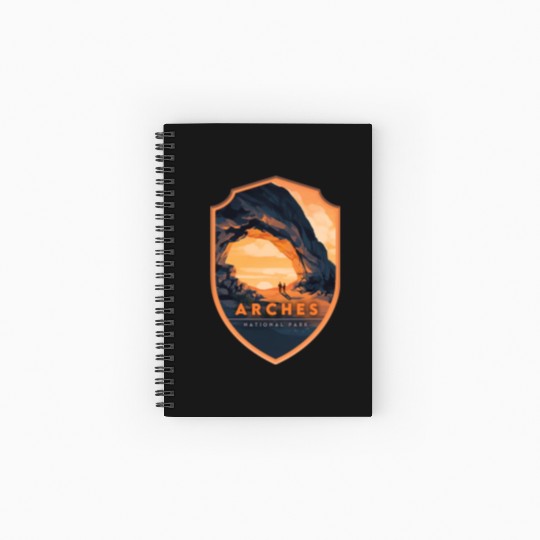 Arches National Park Stickers Spiral Notebooks   Ruled Line