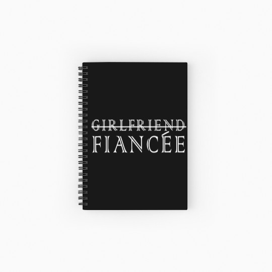 Girlfriend Fiancee Couple Engagement Engaged Spiral Notebooks   Ruled Line