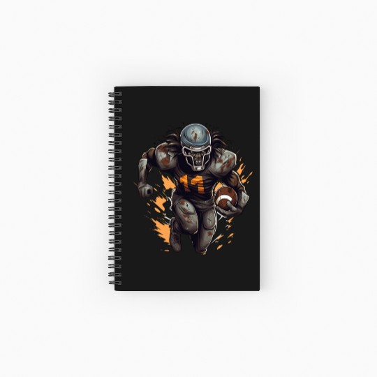 American Football Player Monster Halloween costume Spiral Notebooks   Ruled Line