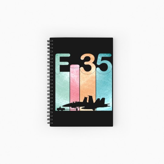 F35 Vintage Air Force Fighter Jets Spiral Notebooks   Ruled Line