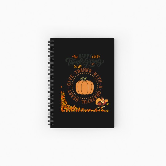 "Happy Thanksgiving Gratitude" Spiral Notebooks   Ruled Line