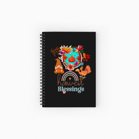 "Harvest Blessings" Spiral Notebooks   Ruled Line