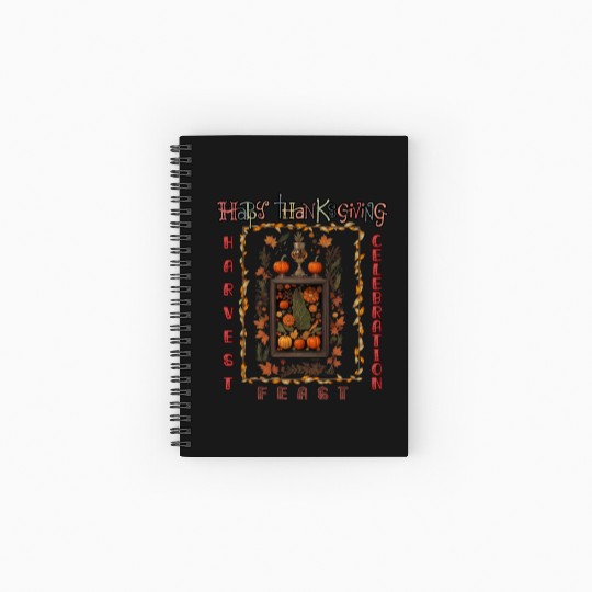 "Harvest Feast Delight" Spiral Notebooks   Ruled Line