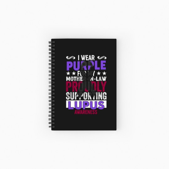 I wear Purple for my Mother-in-Law Lupus Awareness Spiral Notebooks   Ruled Line