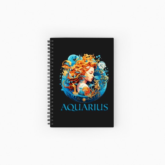 Embrace Your Aquarius Identity: Aquarius Pride Spiral Notebooks   Ruled Line